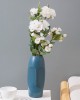Durable Drop  Proof And Crack  Proof Thickened PE Dried Flower Ornaments Imitation Glaze Living Room Flower Arrangement Vase  Sea Blue
