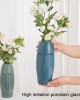Durable Drop  Proof And Crack  Proof Thickened PE Dried Flower Ornaments Imitation Glaze Living Room Flower Arrangement Vase  Light Green