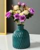 Drop Resistant PE Potted Plant Vase Colorful Imitation Porcelain Decorative Arrangement For Wet And Dry Use  Sea Blue