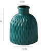 Drop Resistant PE Potted Plant Vase Colorful Imitation Porcelain Decorative Arrangement For Wet And Dry Use  Sea Blue