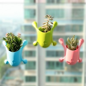 3 PCS Wall  mounted Plant Growing Vase Home Office Storage Box Random Color Delivery
