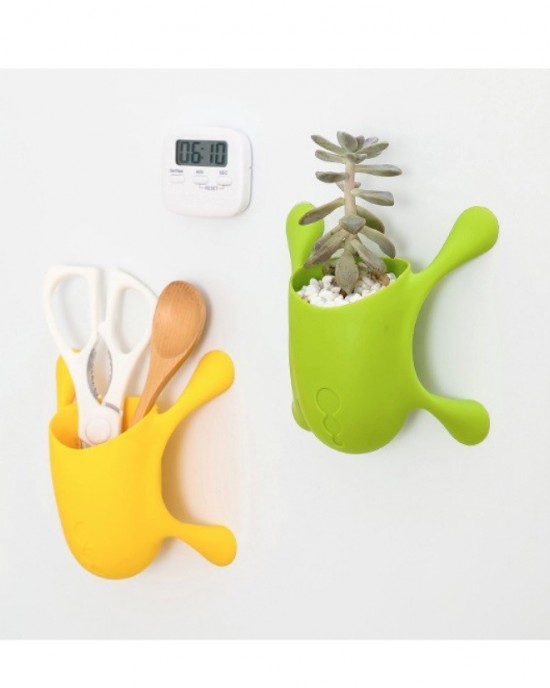 3 PCS Wall  mounted Plant Growing Vase Home Office Storage Box Random Color Delivery