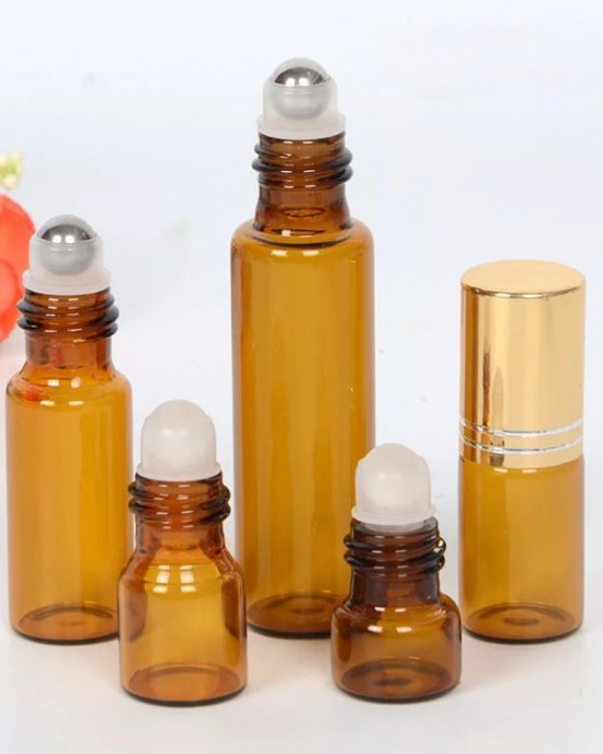 5PCS 1ml 2ml 3ml 5ml 10ml Amber Thin Glass Roll Metal Roll on Bottle Sample Test Essential Oil Vials Brown Glass Ball 5PCS 1ml 2ml 3ml 5ml 10ml Amber Thin Glass Roll Metal Roll on Bottle Sample Test Essential Oil Vials Brown Glass Ball