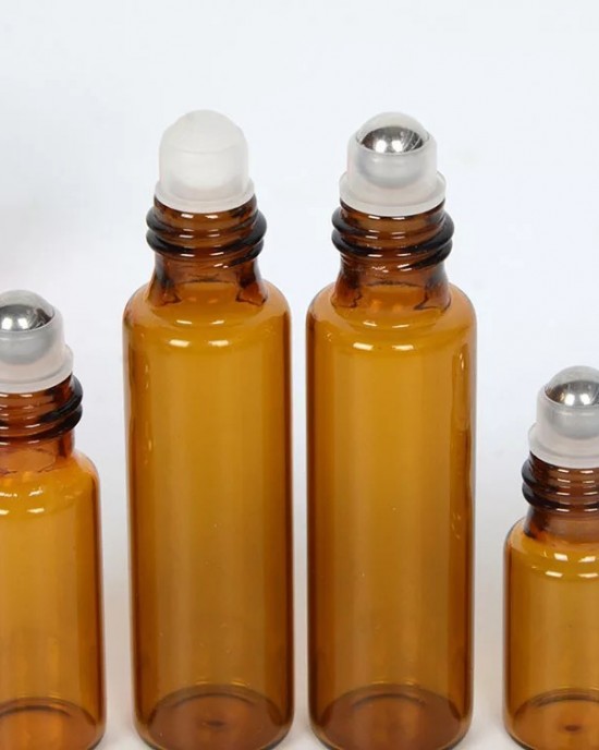 5PCS 1ml 2ml 3ml 5ml 10ml Amber Thin Glass Roll Metal Roll on Bottle Sample Test Essential Oil Vials Brown Glass Ball 5PCS 1ml 2ml 3ml 5ml 10ml Amber Thin Glass Roll Metal Roll on Bottle Sample Test Essential Oil Vials Brown Glass Ball