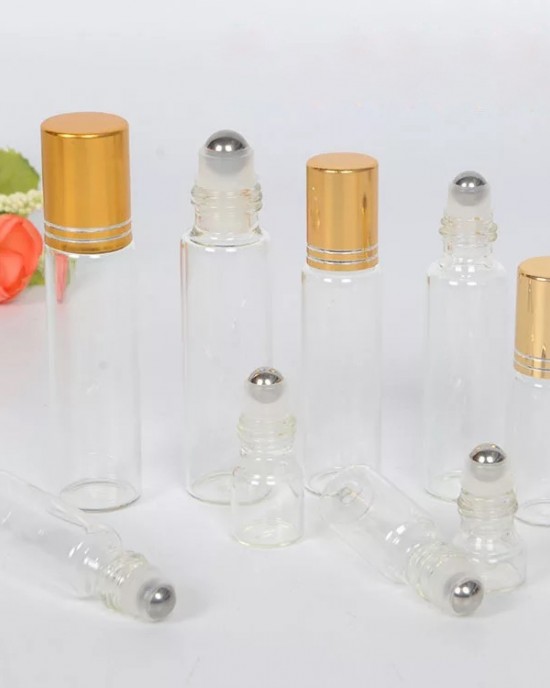 5PCS 1ml 2ml 3ml 5ml 10ml Amber Thin Glass Roll Metal Roll on Bottle Sample Test Essential Oil Vials Transparent Glass Ball 5PCS 1ml 2ml 3ml 5ml 10ml Amber Thin Glass Roll Metal Roll on Bottle Sample Test Essential Oil Vials Transparent Glass Ball
