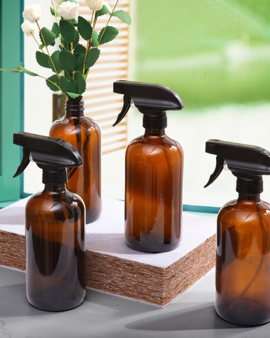 500ml Amber Glass Spray Refillable Bottles Water Sprayer 500ml Amber Glass Spray Refillable Bottles Water Sprayer