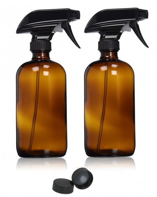 250 500ML Amber Glass Spray Bottles Sprayer Trigger For Aromatherapy Dispenser