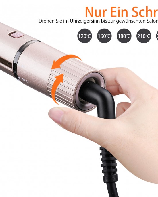 Tooca 2in1 Hair Curling Straighting Iron Safe Portable Hair Curler 15S Fast Heat Up Five stage Temperature Adjustable Tooca 2in1 Hair Curling Straighting Iron Safe Portable Hair Curler 15S Fast Heat Up Five stage Temperature Adjustable