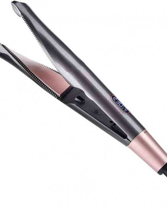 2 in 1 Far infrared Hair Straighter Curler LCD Digital Temperature Display Curling Iron PTC Heating Anti scalding One button Lock Hair Curler 2 in 1 Far infrared Hair Straighter Curler LCD Digital Temperature Display Curling Iron PTC Heating Anti scalding One button Lock Hair Curler
