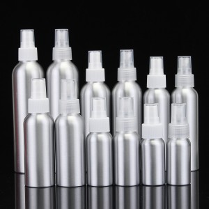 30ml  250ml Empty Aluminum Metal Spray Bottle Transparent White Fine Mist Spray Head Portable Sprayer