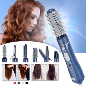 7 in 1 Multifunctional Electric Hair Dryer Styling Set 2 Heating Setting Variable Heat Control Hair Beauty Kits Strong Power Electric Hair Styling Brush Comb