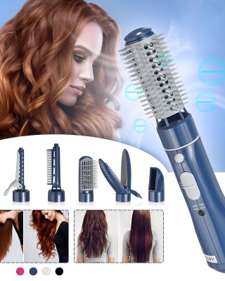 7 in 1 Multifunctional Electric Hair Dryer Styling Set 2 Heating Setting Variable Heat Control Hair Beauty Kits Strong Power Electric Hair Styling Brush Comb