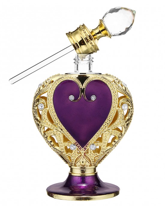 Vintage Empty Crystal Metal Purple Heart Perfume Bottle Filler Glass Collectible Gifts Vintage Empty Crystal Metal Purple Heart Perfume Bottle Filler Glass Collectible Gifts