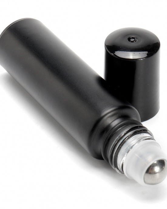10Pcs 10ml Empty Frosted Roll On Glass Bottles Roller Ball For Perfume Essential Oils